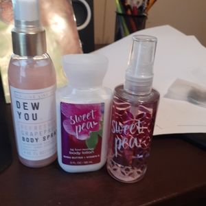 Bath and body works small lotion and body spray